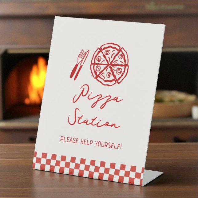 Slice Slice Baby Pizza Station Schild (Von Creator hochgeladen)