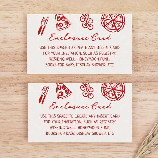 Slice Slice Baby Pizza Themed Party Begleitkarte (Von Creator hochgeladen)