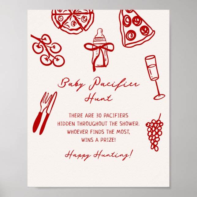 Slice Slice Baby Schnuller Hunt Game Printing Poster (Vorne)