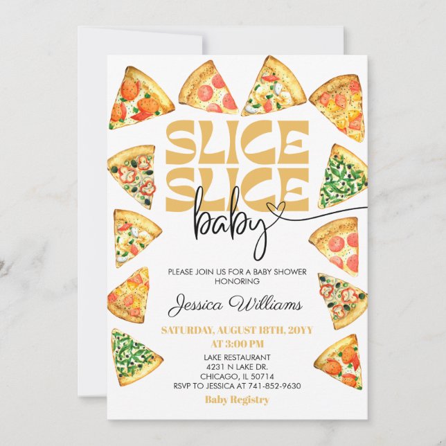 Slice Slice Baby Shower Einladung (Vorderseite)