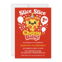Slice Slice Cheesy Baby Pizza 1. Geburtstag