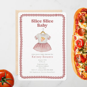 Slice Slice Girl Baby Dusche Pizza Kleid Einladung