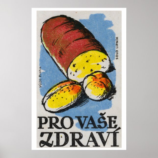 Sliced Bread - Matchbox Print - Czech Wall Art Poster (Vorne)