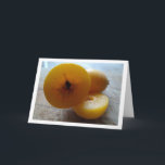 Sliced Loquat Fruit Karte<br><div class="desc">Sliced Loquat Fruit Greeting Card. You can easily customize this product for free if you would like to add wording or change the color of the background.</div>