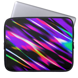 Sliced Neon Striped Animal Print Multicolored Hot Laptopschutzhülle