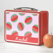 Sliced watermelon pattern on pink