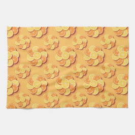 Slices of lemons and oranges geschirrtuch