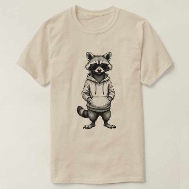 Slick Raccoon Osterfest Shirt: Jungs & Herren Cool T-Shirt (Design vorne)