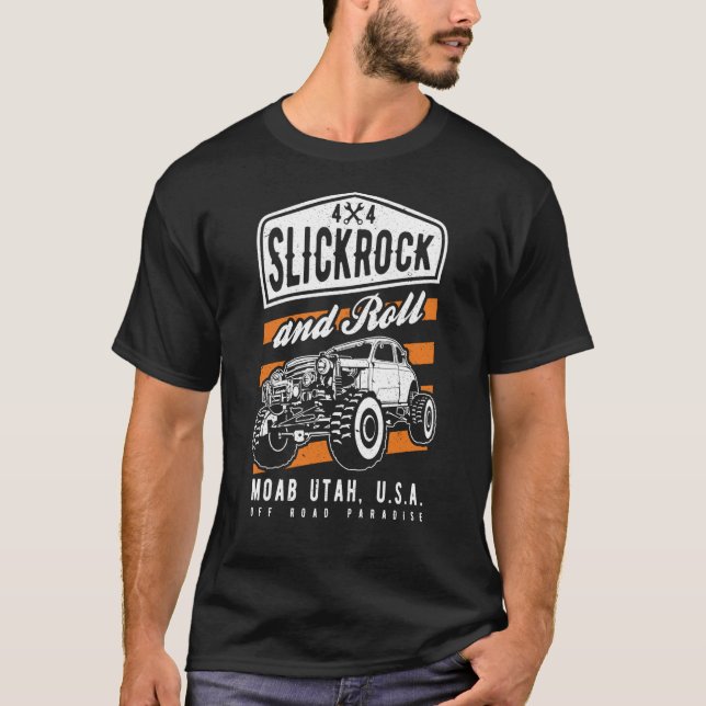 Slickrock and Roll Moab Utah Offroad Rock Crawler  T-Shirt (Vorderseite)