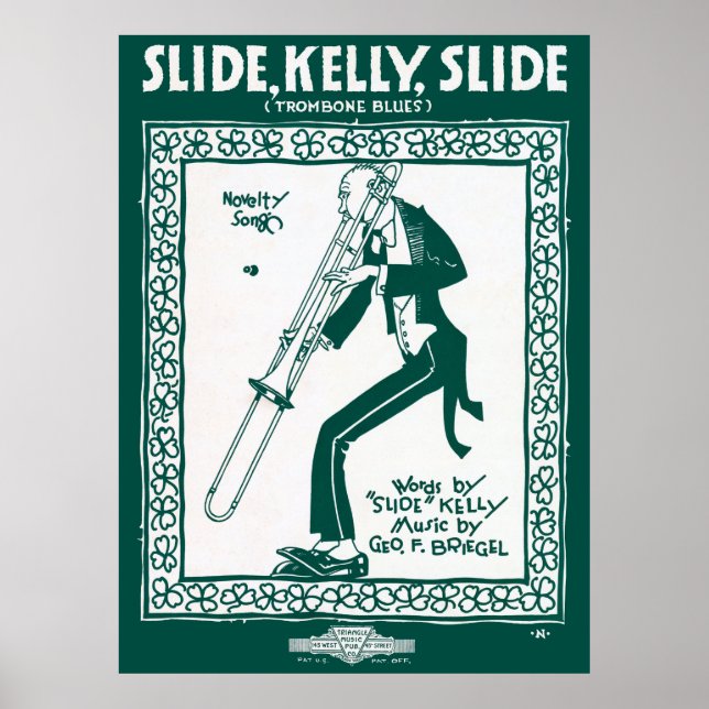 SLIDE, KELLY, SLIDE ... TROMBONE BLUES 1920 POSTER (Vorne)