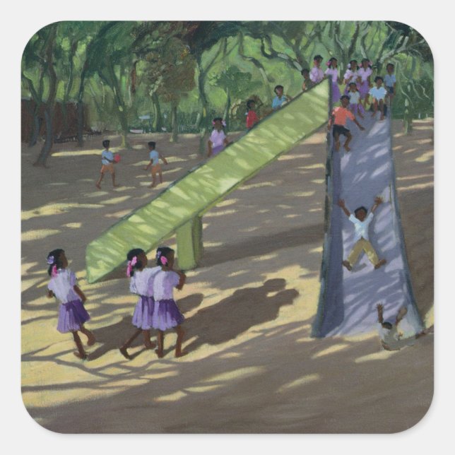 Slide Mysore 2001 Quadratischer Aufkleber (Vorderseite)