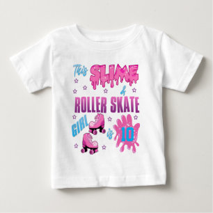 Slider Roller Skate farbenfrohe Geburtstagskleidun Baby T-shirt