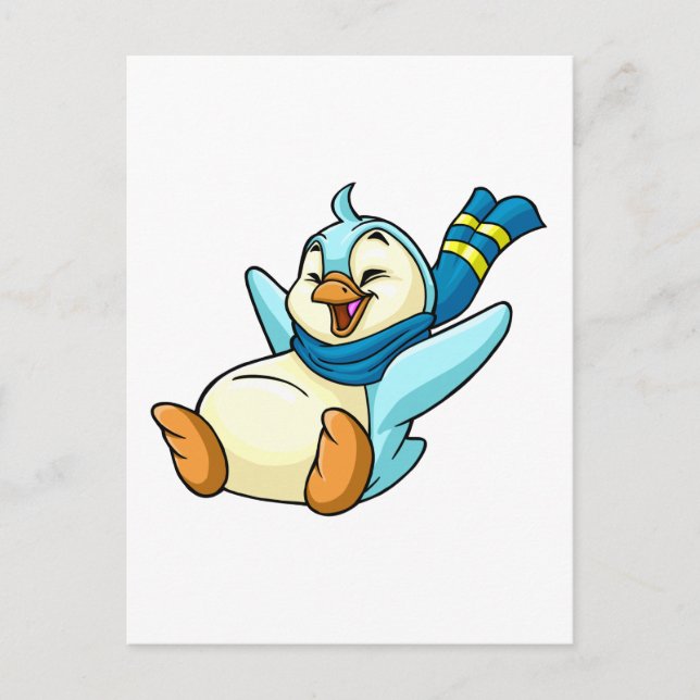 Sliding blue Bruce Postkarte (Vorderseite)