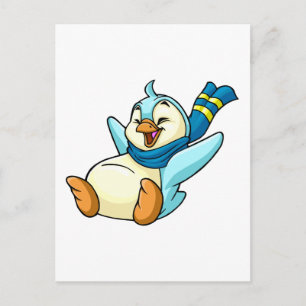 Sliding blue Bruce Postkarte