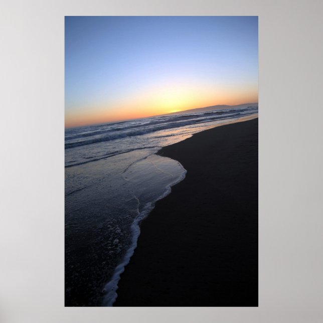 Sliding - Sunset Beach Kalifornien Poster (Vorne)