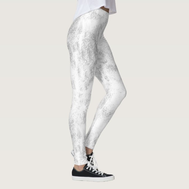 Slight Black Grunge Pencil Blotches Leggings (Rechts)
