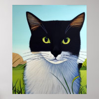 Slight entzücktes Sommerkatzenplakat