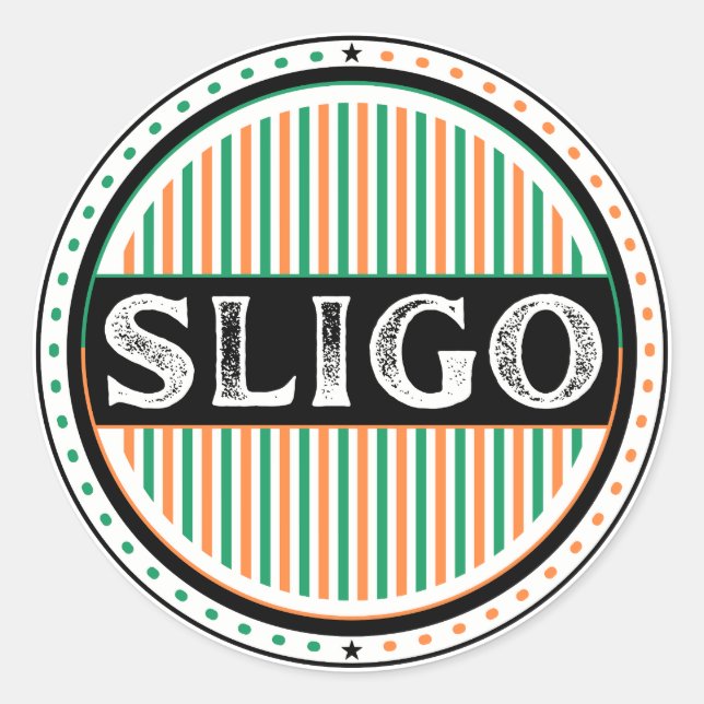 Sligo City Pride Emblem – Irish Identity Runder Aufkleber (Vorderseite)