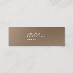 Slim Browny Trendy Beruflich Business Card Mini Visitenkarte