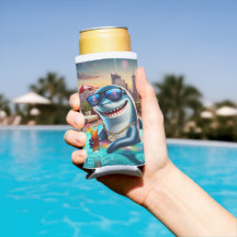 Slim Can Cooler Shark Aries Zodiac