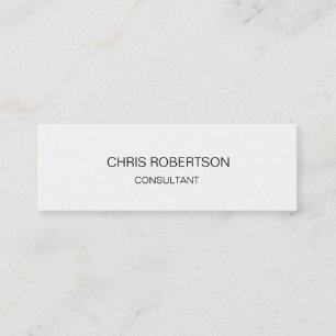 Slim Folio Light weiße, zweiseitige Visitenkarte