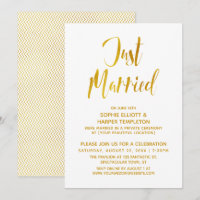 Slim Gold Zickzack nur verheiratete Post Wedding P