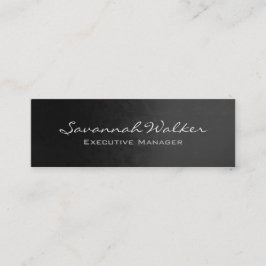 Slim Gray Handwriting Beruflich Modernes Trendy Mini Visitenkarte
