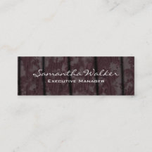 Slim Handwriting Modern Trendy Brown Wood