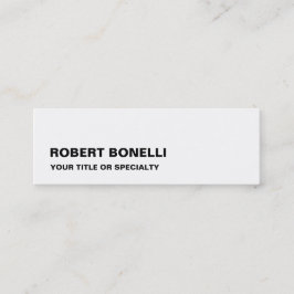Slim Legible Moderne Schwarz-weiße Minimalistisch Mini Visitenkarte