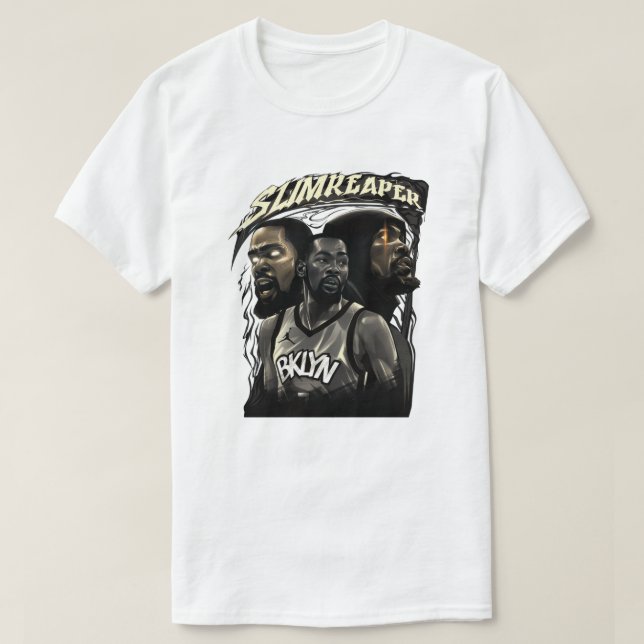 Slim Reaper BKLYN Basketball Illustration T-Shirt (Design vorne)