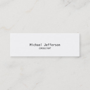 Slim Schlicht Trendy Beruflich Business Card Mini Visitenkarte