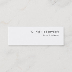 Slim Script Schwarz-weiß Charming Business Card Mini Visitenkarte