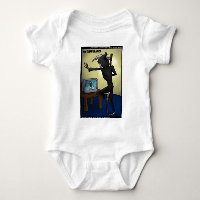 Slim Sensenmann Funny Gifts Karten und T-Shirts (Vorderseite)