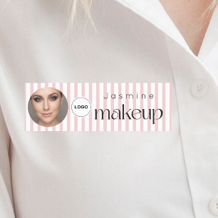Slim Stripes Beauty Professional MUA Foto Qr Namensschild
