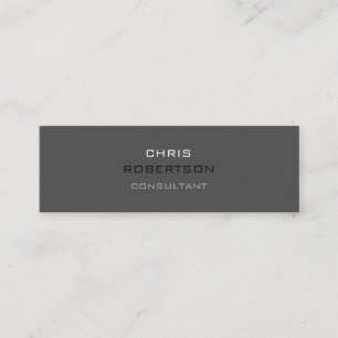 Slim Trendy Gray Attractive Business Card Mini Visitenkarte