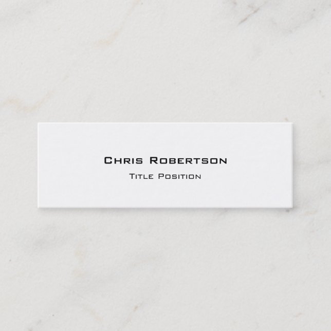 Slim Trendy Minimalistisch Charming Business Card Mini Visitenkarte (Vorderseite)