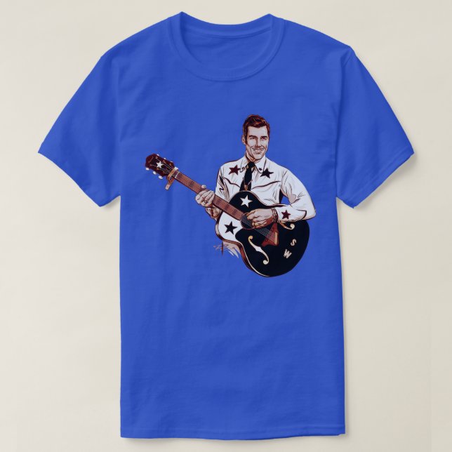 Slim Whitman Eine Illustration von Paul Cemmick T-Shirt (Design vorne)