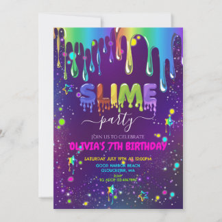 Slime Birthday Einladung