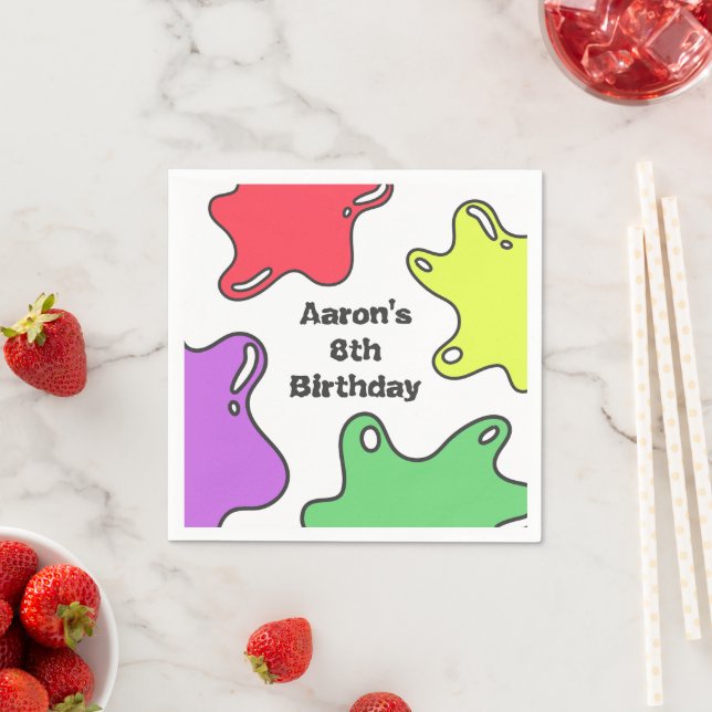 Slime Birthday Party Serviette (Beispiel)