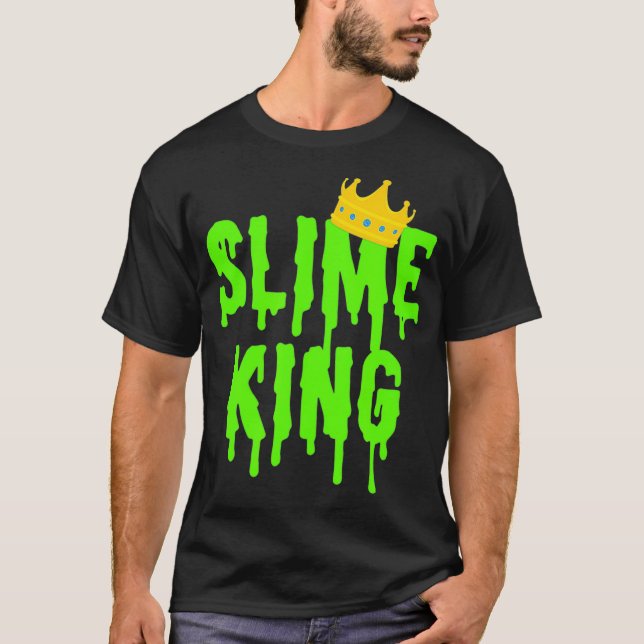 Slime King Shirt Men Boys Green Slime Slime Slide (Vorderseite)
