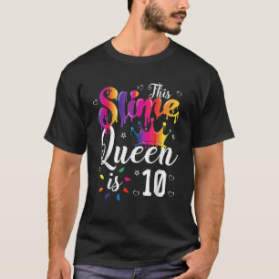Slime Königin Krone Geburtstag 10. Geschenk für Mä T-Shirt