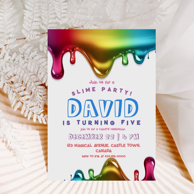 Slime Party Einladung Ranbow Slime (Von Creator hochgeladen)