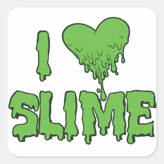 Slime Quadratischer Aufkleber (Vorderseite)