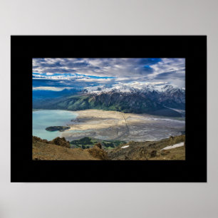 Slims River and Mountain View Poster