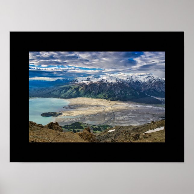 Slims River and Mountain View Poster (Vorne)