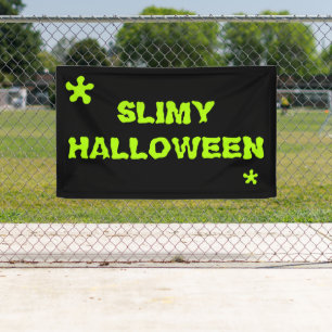 Slimy Halloween-grüne Schleimhaut-Taschentücher Banner