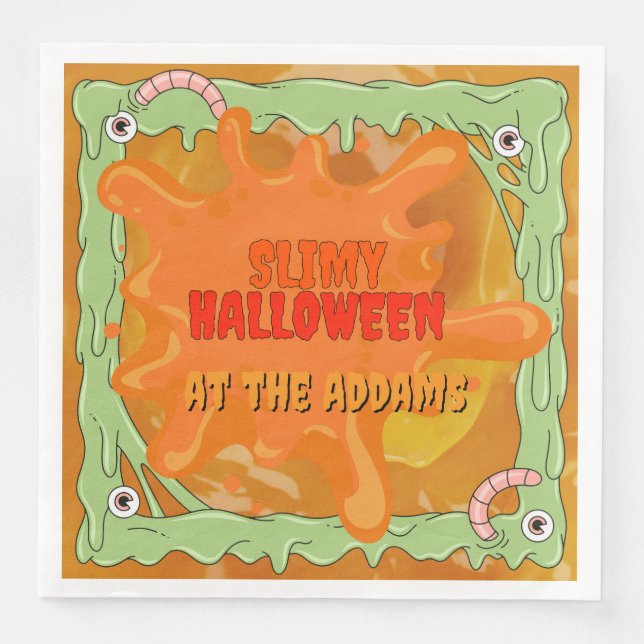 Slimy Halloween Napkin Serviette (Vorderseite)