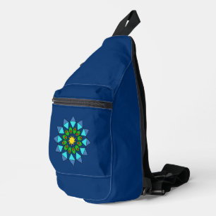 Sling Bag - Blau und Grün Mandala