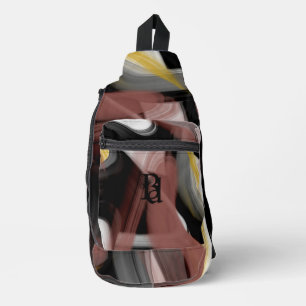 Sling Bag Trend Abstrakt Art Schwarz-weiß Powdery