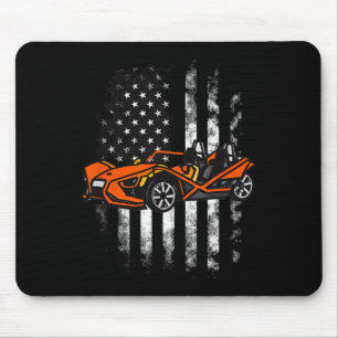 Slingshot Car American USA Flag 4. Juli Mousepad